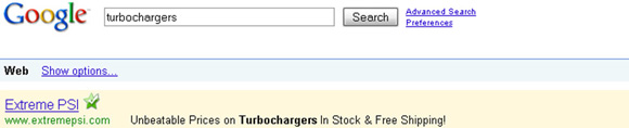 Google Search "turbochargers"